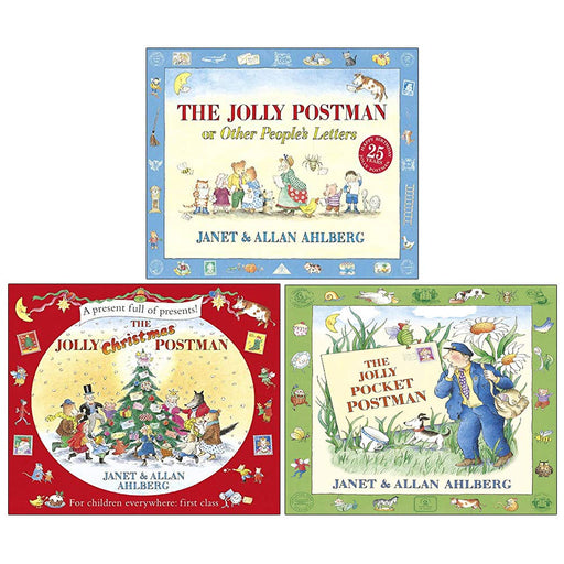 The Jolly Pocket Postman, The Jolly Christmas Postman & The Jolly Postman By Allan Ahlberg and Janet Ahlberg 3 Books Collection Set - The Book Bundle