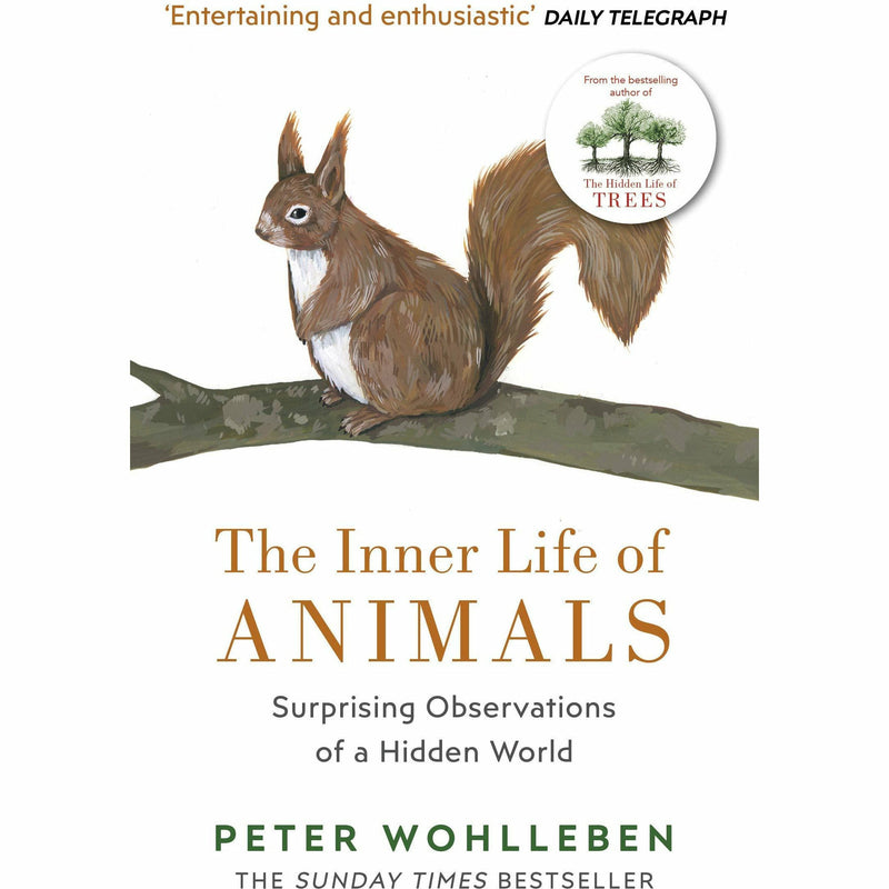 Vintage paperback collection of Peter Wohlleben's The Secret Network of Nature and The Hidden Life of Trees with forest and tree imagery.