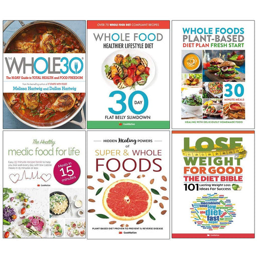 Whole 30, Whole Food , Whole Food, Healthy Medic, Hidden, Diet Bible 6 Books Collection Set - The Book Bundle