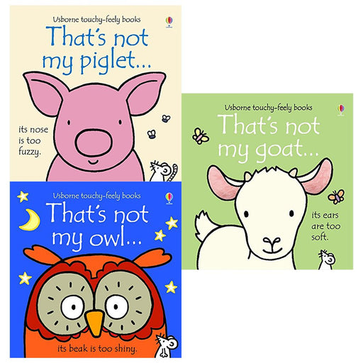 Thats not my touchy feely series 15 :3 books collection set (piglet, owl, goat) - The Book Bundle