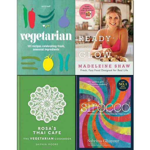 Ready steady glow, sirocco and rosa's thai cafe vegetarian cookbook 4 books collection set - The Book Bundle