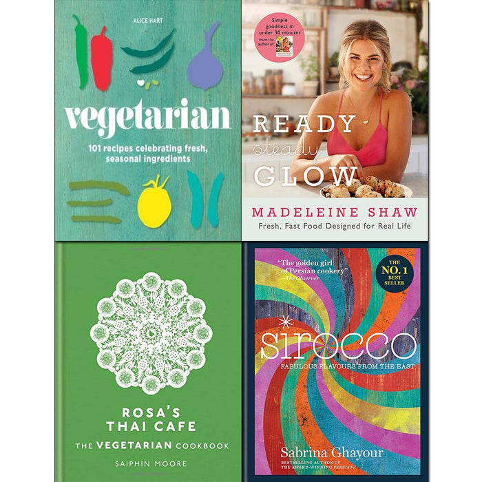 Ready steady glow, sirocco and rosa's thai cafe vegetarian cookbook 4 books collection set - The Book Bundle