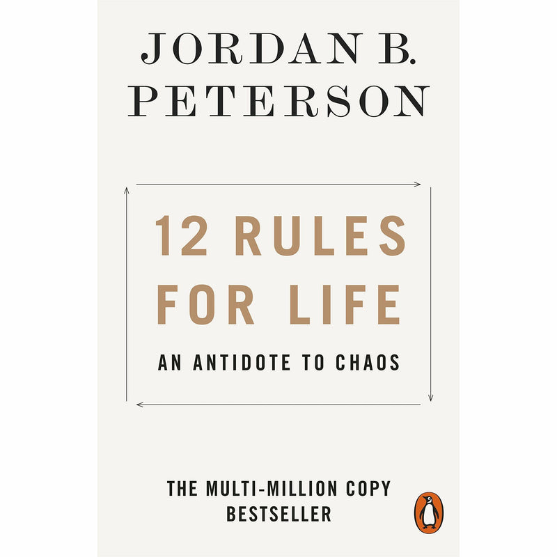 Set of two paperback books: "12 Rules for Life" by Jordan Peterson and "Political Correctness Gone Mad" by Stephen Fry and Michelle Goldberg.