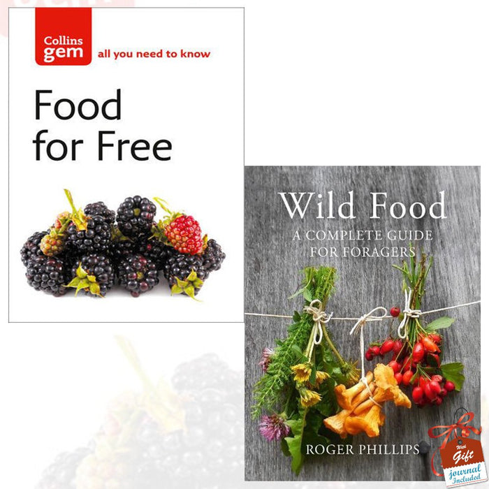 Food For Free and Wild Food A Complete Guide for Foragers [Hardcover] 2 Books Bundle Collection With Gift Journal - The Book Bundle