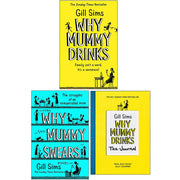Cover images of the Gill Sims Why Mummy Series 3 Books Collection Set, fictional paperback collection by HarperCollins.