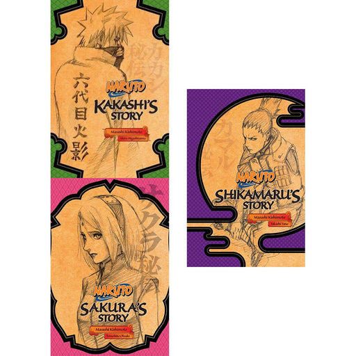 Naruto series kakashi's, sakura's and shikamaru's story 3 books collection set - The Book Bundle