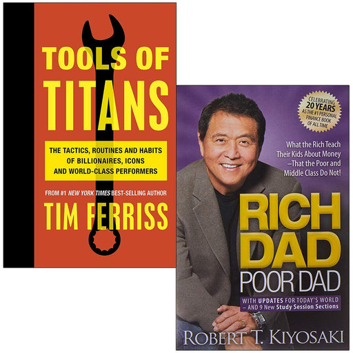 Tools of Titans & Rich Dad Poor Dad 2 Books Collection Set - The Book Bundle