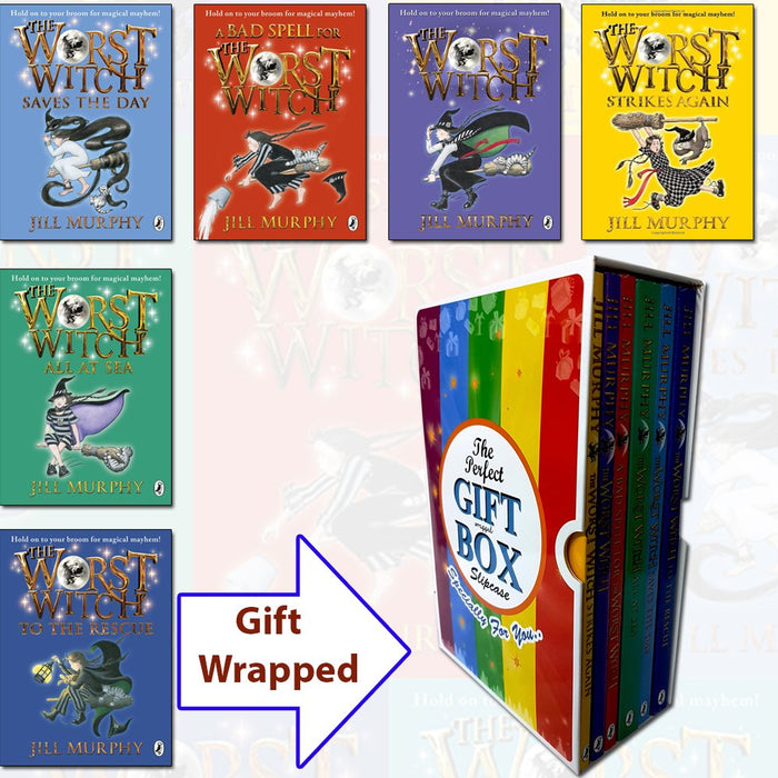 Jill Murphy The Worst Witch Box set 7 Books in Two Gift Wrapped Slipcase inc - The Book Bundle