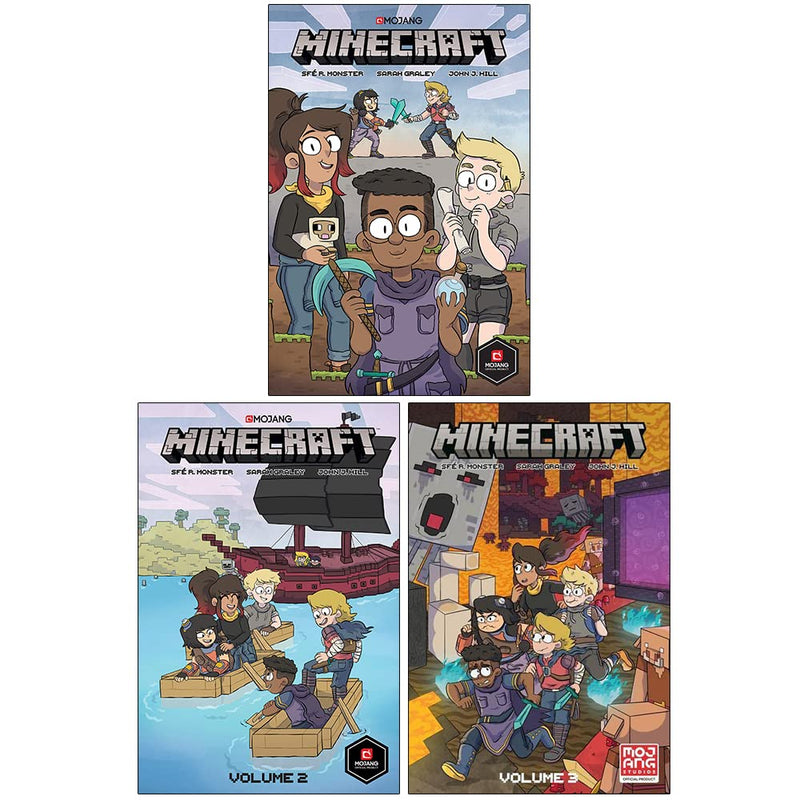 Minecraft Graphic Novel Volume 1-3 Books Collection Set By Sfe R Monster, Sarah Graley - The Book Bundle