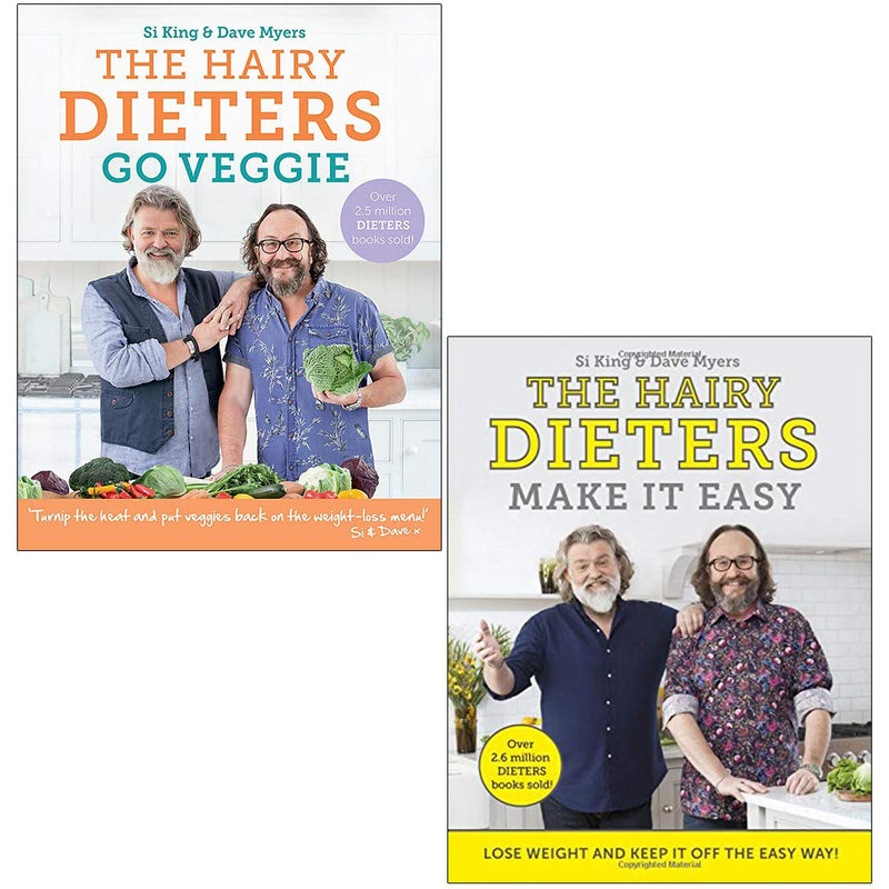 Hairy Bikers 2 Books Collection Set (The Hairy Dieters Go Veggie, The Hairy Dieters Make It Easy) - The Book Bundle