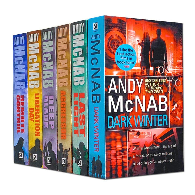 Andy McNab 6 Books Collection Set (Aggressor, Liberation Day, Deep Black, Last Light, Dark Winter, Remote Control) - The Book Bundle