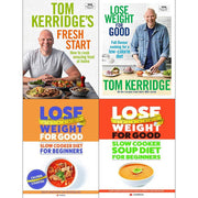 Tom Kerridge's Fresh Start & Lose Weight for Good book collection set featuring four non-fiction books on healthy eating and weight loss.