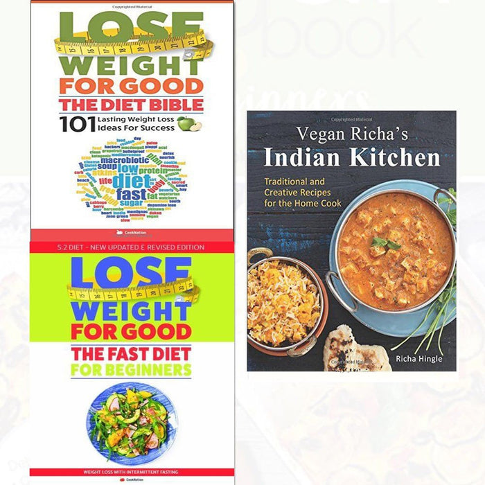 vegan richa's indian kitchen, lose weight for good the  3 books collection set - The Book Bundle
