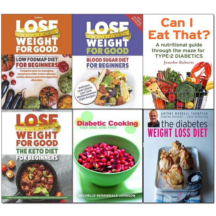 Can I Eat That, Diabetes Weight Loss, Cooking For One And Two, Blood Sugar, Low Fodmap, Keto Diet For Beginners 6 Books Collection Set - The Book Bundle