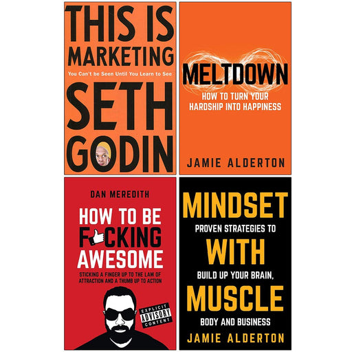 This is Marketing You Can’t Be Seen Until You Learn To See, Meltdown How to turn your hardship into happiness 4 Books Collection Set - The Book Bundle