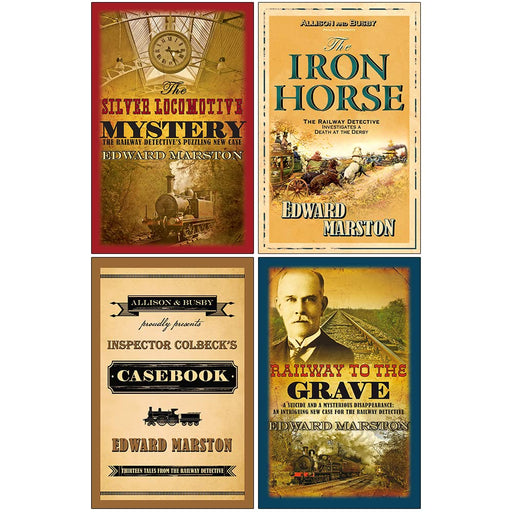 Edward Marston Railway Detective Collection 4 Books Set (Inspector Colbeck's Casebook, The Silver Locomotive Mystery, Railway to the Grave - The Book Bundle