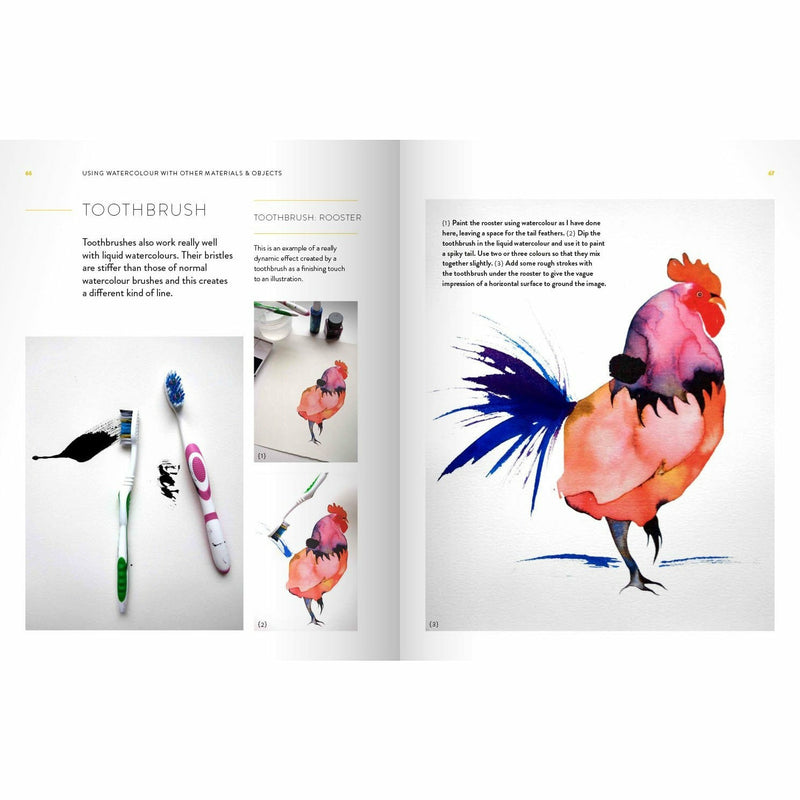 Paperback book titled "If You're Bored with Watercolour Read This Book" by Veronica Ballart Lilja, featuring colorful watercolor artwork on the cover.