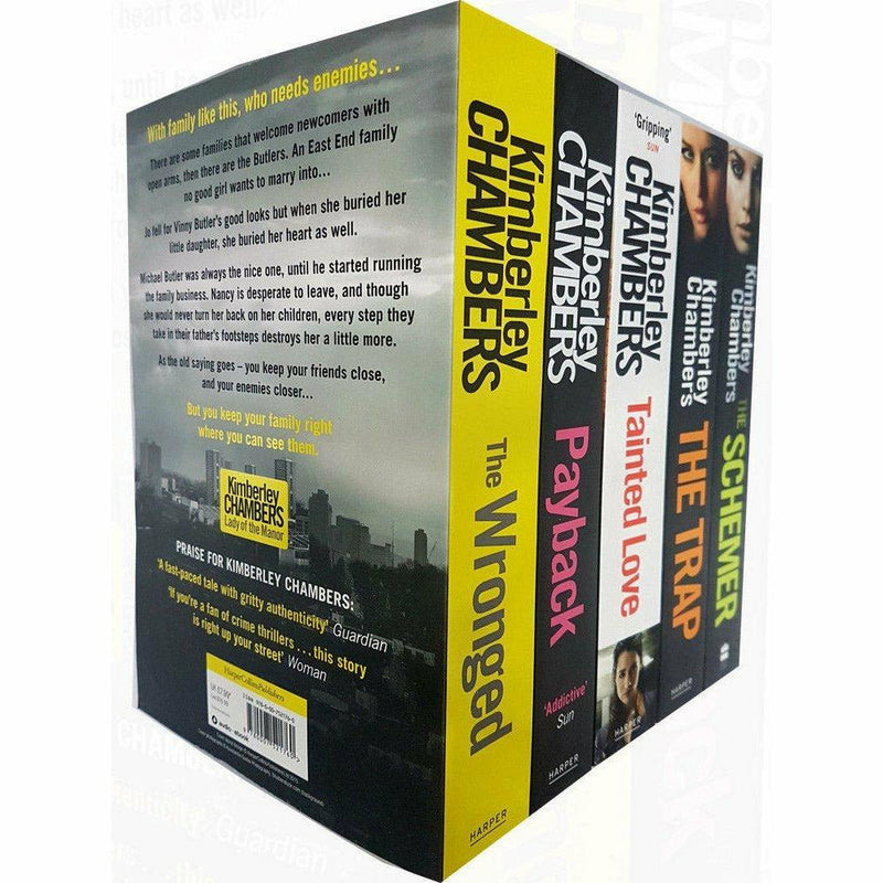 Butlers Series 5 books collection set by Kimberley Chambers, fiction paperbacks with Arrow & Harper branding, featuring colorful covers.