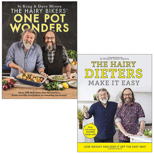 The Hairy Bikers' One Pot Wonders & The Hairy Dieters Make It Easy By Hairy Bikers 2 Books Collection Set - The Book Bundle