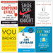Compound Effect, Shoe Dog, 10% Happier, You Are a Badass, Life Leverage, Eat That Frog 6 Books Collection Set - The Book Bundle
