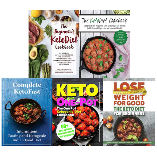 the beginners ketodiet cookbook, keto diet, complete ketoFast, ketogenic one pot, lose weight for good 5 books collection set - The Book Bundle