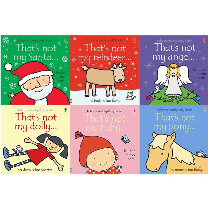 Thats not my touchy feely series 13 and 14 : 6 books collection set (santa, reindeer, angel, dolly, baby, pony) - The Book Bundle