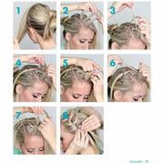 Open paperback of the New Braiding Handbook by Abby Smith, featuring detailed hair braiding illustrations on the cover.