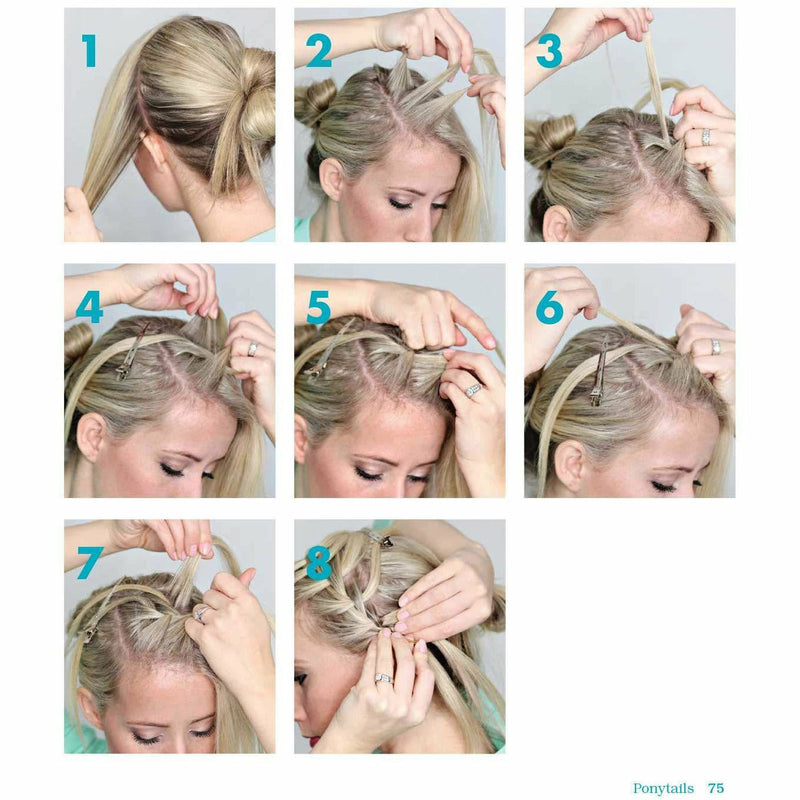 Open paperback of the New Braiding Handbook by Abby Smith, featuring detailed hair braiding illustrations on the cover.