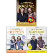 Hairy Bikers Big Book of Baking and Go Veggie 3-book collection set, non-fiction cookbooks with baking and vegetarian recipes.