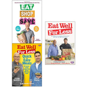 Eat Shop Save 3-book collection set by Hamlyn & BBC featuring recipes and meal planners in paperback by Dale Pinnock and Jo Scarratt-Jones.