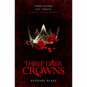 Set of five paperback fantasy books from the Three Dark Crowns series by Kendare Blake, featuring dark cover art and titles.