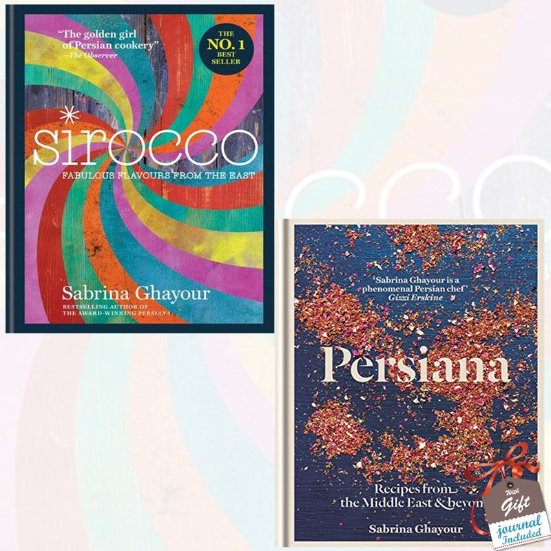 Sirocco and Persiana book collection set by Sabrina Ghayour, hardcover non-fiction books with colorful cover designs.