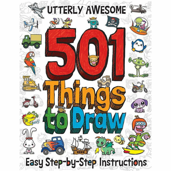 Utterly Awesome 501 Things to Draw By Barry Green Paperback 9781787000674 NEW - The Book Bundle