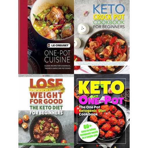 Le creuset, keto crock pot cookbook, keto diet for  and one pot  4 books collection set - The Book Bundle
