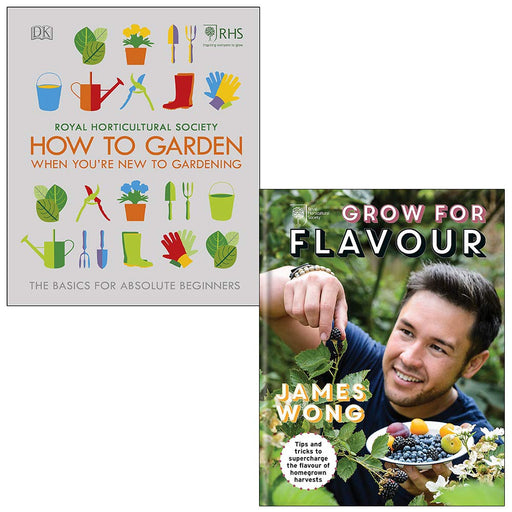 RHS How To Garden When You're New To Gardening, RHS Grow For Flavour [Hardcover] 2 Books Collection Set - The Book Bundle