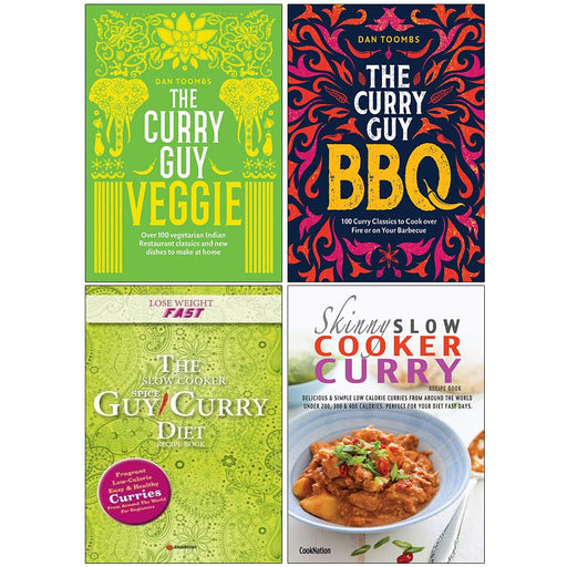 The Curry Guy Veggie[Hardcover], Curry Guy BBQ [Hardcover], The Slow Cooker Spice-Guy Curry Diet Recipe Book & The Skinny Slow Cooker Curry Recipe Book 4 Books Collection Set - The Book Bundle