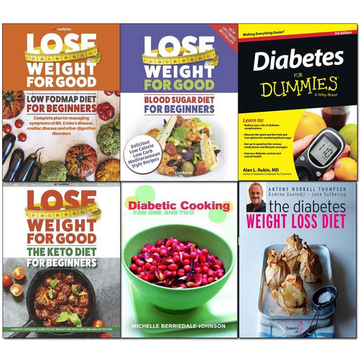 Diabetes fd 5e, weight loss, cooking for one and two, blood sugar, low fodmap, keto diet for beginners 6 books collection set - The Book Bundle