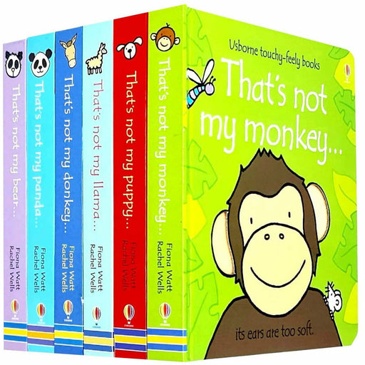 Usborne Touchy-feely Series 3 Collection 6 Books Set (Monkey, Puppy, Llama, Donkey, Panda, Polar Bear) - The Book Bundle