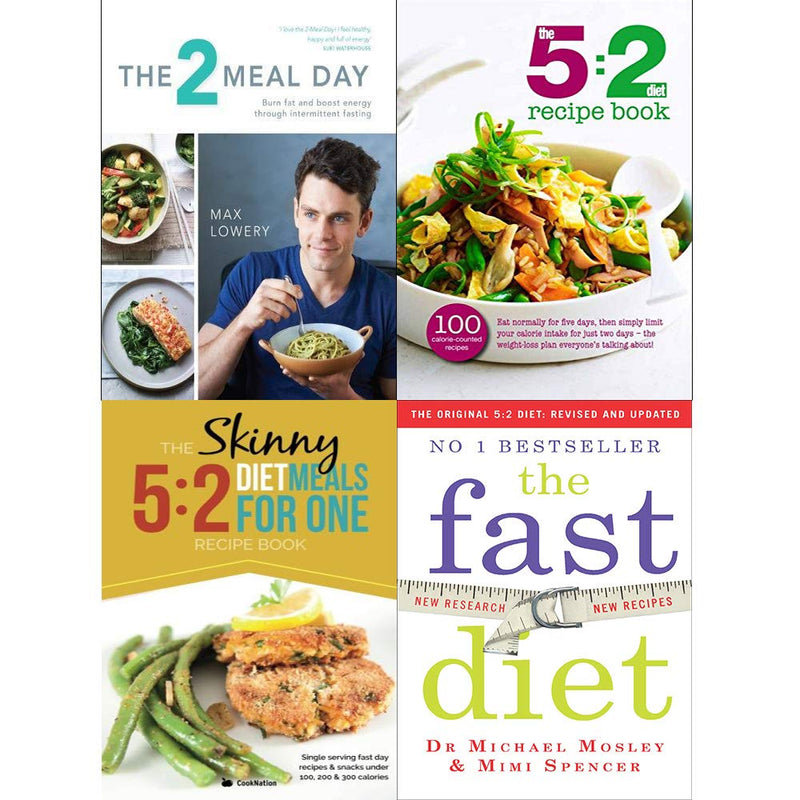 2 meal day, 5 2 diet recipe book, meals for one, fast diet michael mosley 4 books Set - The Book Bundle