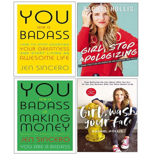 You Are A Badass At Making Money, Girl Stop Apologizing, Girl Wash Your Face 4 Books Collection Set - The Book Bundle