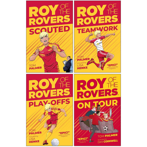 Roy of the Rovers Fiction Collection 4 Books Set By Tom Palmer (Scouted, Teamwork, Playoffs, On Tour) - The Book Bundle