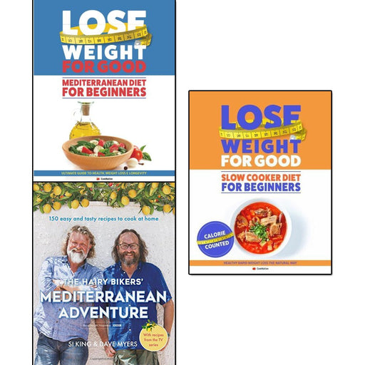 Mediterranean Diet, The Hairy Bikers' Mediterranean Adventure [Hardcover] and Slow Cooker Diet 3 Books Collection Sett - The Book Bundle
