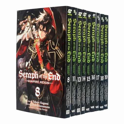 Seraph of the End Series Vampire Reign Vol 8 11 13 14 15 16 17 18 19 Collection 9 Books Set By Takaya Kagami - The Book Bundle