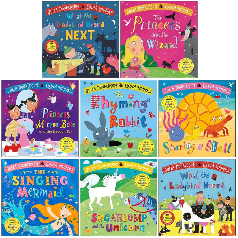 What the Ladybird Heard and Other Stories 8 Books Collection Set by Julia Donaldson & Lydia Monks - The Book Bundle