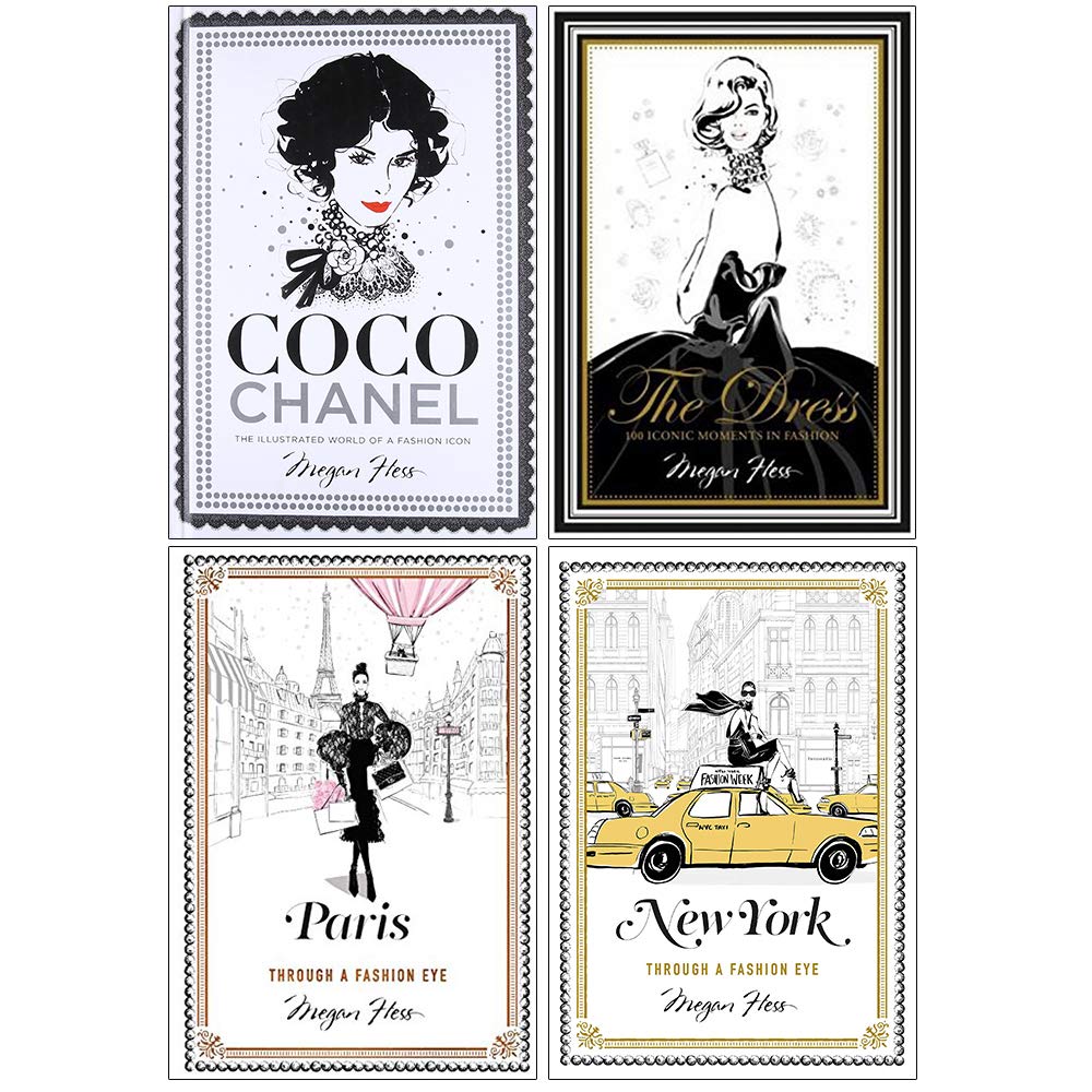 Megan Hess Collection 4 Books Set (Coco Chanel, The Dress, Paris