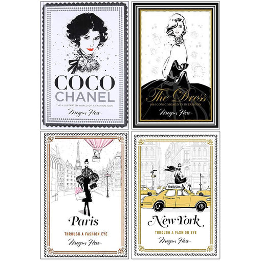 Megan Hess Collection 4 Books Set (Coco Chanel, The Dress, Paris, New York) - The Book Bundle