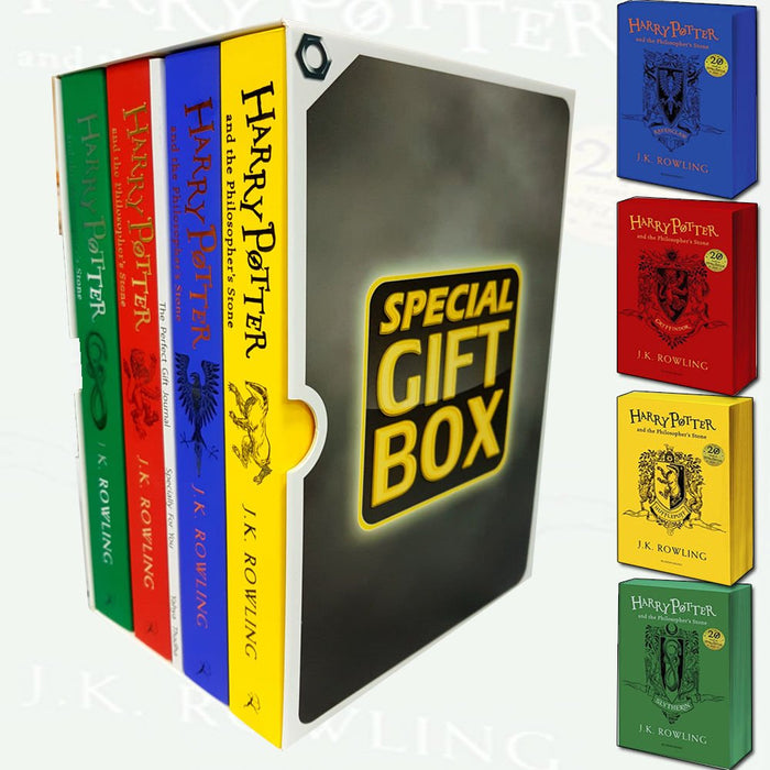 J.K. Rowling Harry Potter and the Philosopher's Stone Collection 4 Books Gift Wrapped Slipcase Specially For You - The Book Bundle