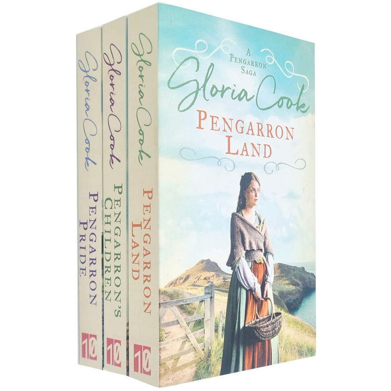 Set of three Gloria Cook Pengarron Sagas Series 3 books, including Pengarron Land, Pride, and Children, from Canelo Ltd.