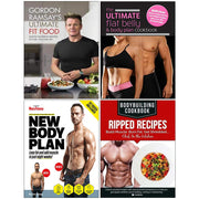 Gordon Ramsay Ultimate Fit Food [Hardcover], Ultimate Flat Belly, New Body Plan, Bodybuilding Cookbook Ripped Recipes 4 Books Collection Set - The Book Bundle