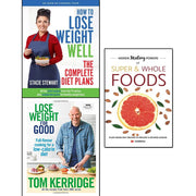 Collection of three non-fiction weight loss books by Stacie Stewart, Tom Kerridge, and Iota, featuring healthy lifestyle tips.